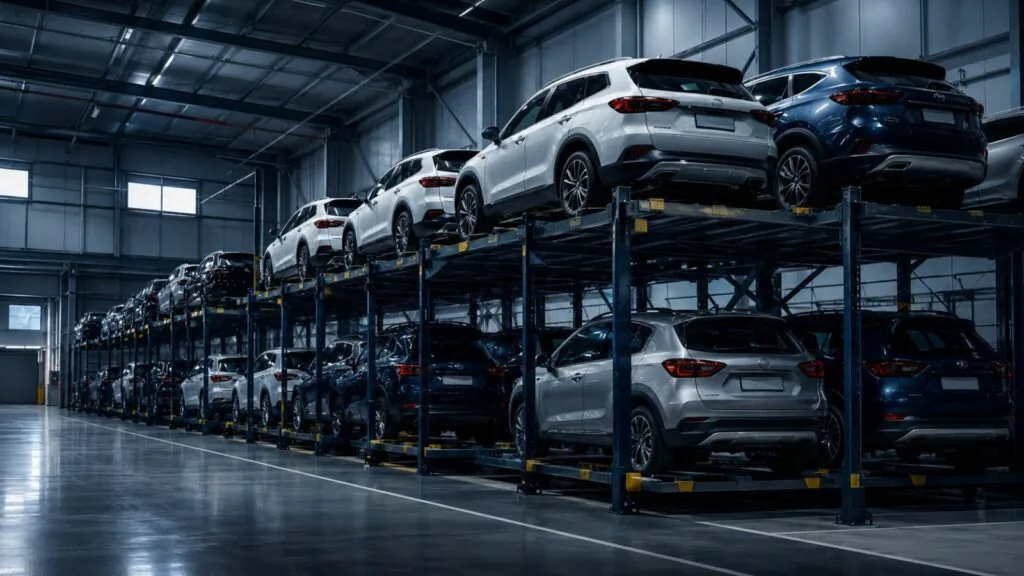 Segmento automotivo – veículos em armazém